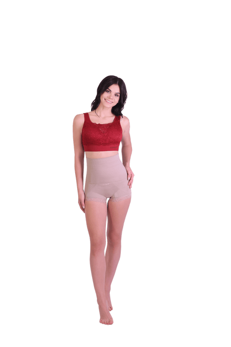 Sankom Bra com renda vermelho frente