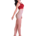 Sankom Bra com renda vermelho lado